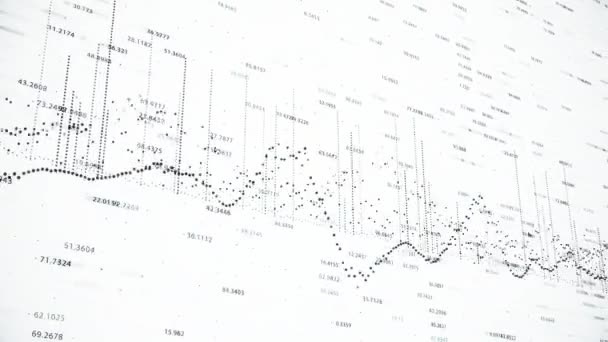 Abstracte achtergrond met animatie van het kweken van grafieken — Stockvideo