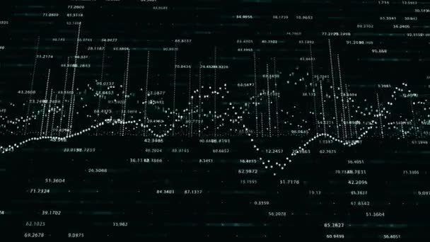 Sfondo astratto con animazione di grafici in crescita — Video Stock