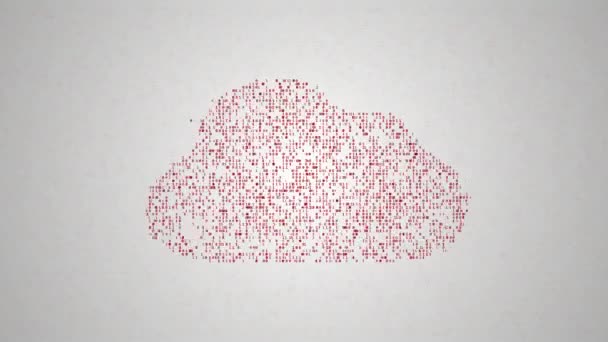 Conceito de computação em nuvem — Vídeo de Stock