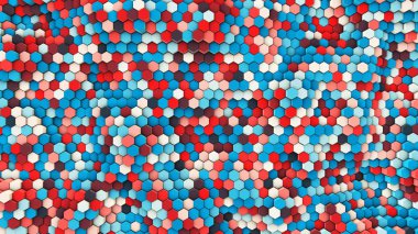 3D çizim, altıgen borular dinamik arka plan