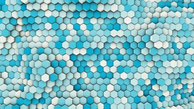 3D çizim, altıgen borular dinamik arka plan