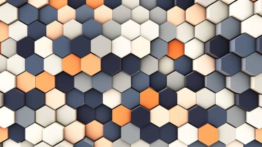 3D çizim, altıgen borular dinamik arka plan