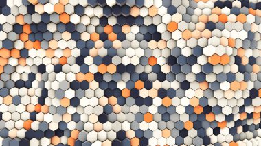 3D çizim, altıgen borular dinamik arka plan