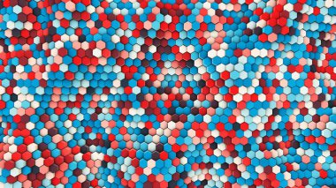 3D çizim, altıgen borular dinamik arka plan