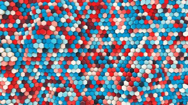 3D çizim, altıgen borular dinamik arka plan