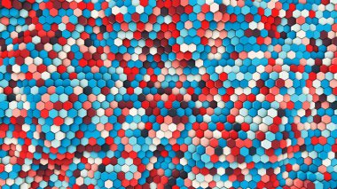 3D çizim, altıgen borular dinamik arka plan