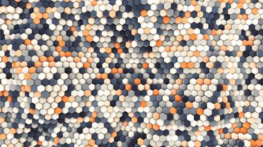 3D çizim, altıgen borular dinamik arka plan