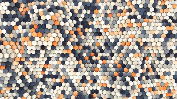 3D çizim, altıgen borular dinamik arka plan