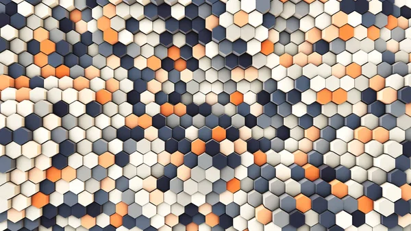 3D çizim, altıgen borular dinamik arka plan