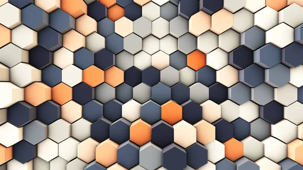 3D çizim, altıgen borular dinamik arka plan