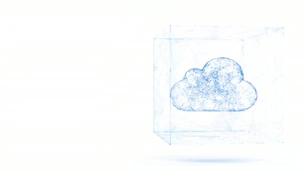 Simbolo cloud computing — Video Stock