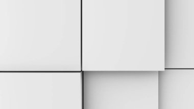 3D resim, arka plan, küpler yoğun birbirine bitişik hacimsel dalgalı hareket