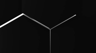 3D resim, arka plan, altıgenler yoğun birbirine bitişik hacimsel dalgalı hareket