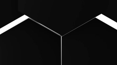 3D resim, arka plan, altıgenler yoğun birbirine bitişik hacimsel dalgalı hareket