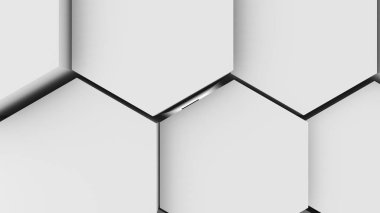 3D resim, arka plan, altıgenler yoğun birbirine bitişik hacimsel dalgalı hareket