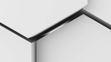 3D resim, arka plan, altıgenler yoğun birbirine bitişik hacimsel dalgalı hareket