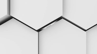 3D resim, arka plan, altıgenler yoğun birbirine bitişik hacimsel dalgalı hareket