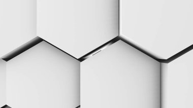 3D resim, arka plan, altıgenler yoğun birbirine bitişik hacimsel dalgalı hareket