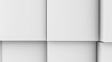 3D resim, arka plan, küpler yoğun birbirine bitişik hacimsel dalgalı hareket