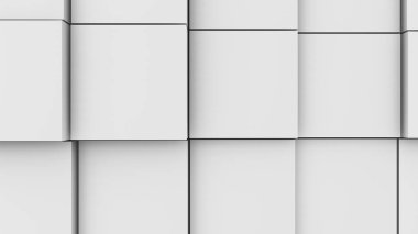 3D resim, arka plan, küpler yoğun birbirine bitişik hacimsel dalgalı hareket