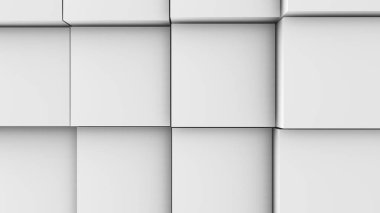 3D resim, arka plan, küpler yoğun birbirine bitişik hacimsel dalgalı hareket