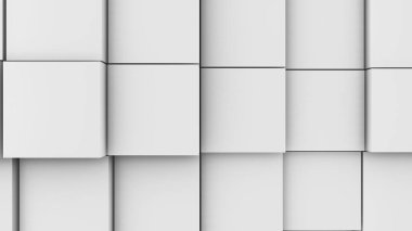 3D resim, arka plan, küpler yoğun birbirine bitişik hacimsel dalgalı hareket