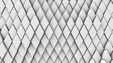 3D resim, arka plan, elmas yoğun birbirine bitişik hacimsel dalgalı hareket