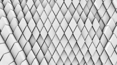 3D resim, arka plan, elmas yoğun birbirine bitişik hacimsel dalgalı hareket