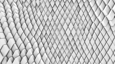 3D resim, arka plan, elmas yoğun birbirine bitişik hacimsel dalgalı hareket