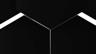 3D resim, arka plan, altıgenler yoğun birbirine bitişik hacimsel dalgalı hareket