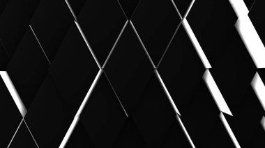 3D resim, arka plan, elmas yoğun birbirine bitişik hacimsel dalgalı hareket