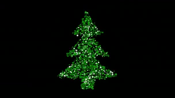 Albero di Natale biglietto di auguri animazione — Video Stock