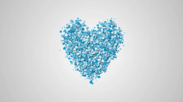 Valentines Day Greeting Illustration Card Heart Shape Many Particles — Stock Photo, Image