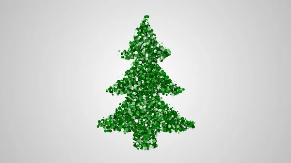 Veselé Vánoční Obrázek Blahopřání Vánoční Strom Pomalé Přesouvání Údaje — Stock fotografie