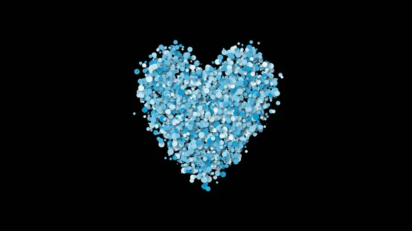 Valentinstag Grußkarte Herzform Aus Vielen Partikeln — Stockfoto