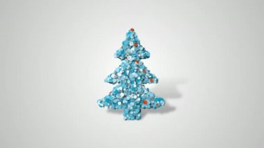 Ayrıntılar neşeli Noel video tebrik kartı, yılbaşı ağacı üzerinden yavaş hareket