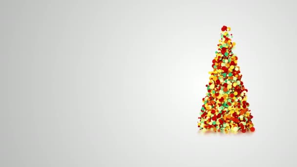 Merry christmas ve yeni yıl tatilleri ile ekran tebrik kartı — Stok video