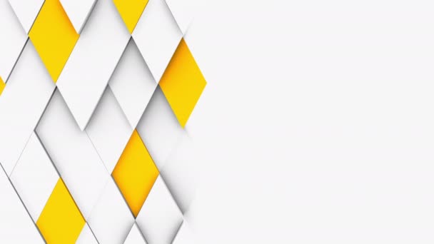 Абстрактная Полигональная Геометрическая Поверхность Белый Минимальный Многоугольный Рисунок Сетки Неким — стоковое видео