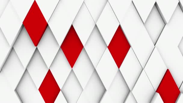 Weißes minimales polygonales Gittermuster mit einigen Farbelementen — Stockvideo