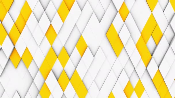 Белый минимальный многоугольный рисунок сетки с некоторыми цветовыми элементами — стоковое видео