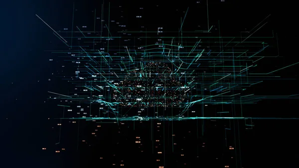 Technologia Chmury Chmury Obliczeniowej Symbol Liczb Losowych Innych Elementów Które Zdjęcia Stockowe bez tantiem