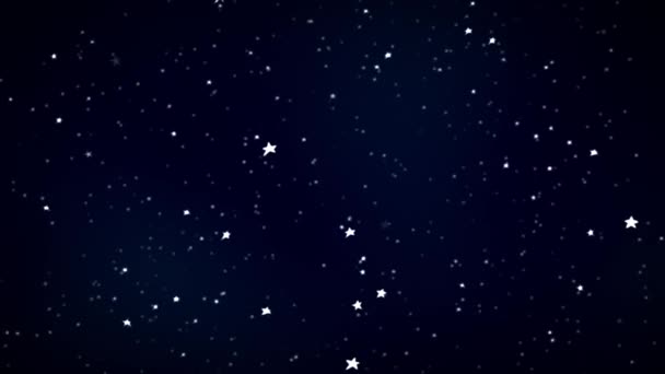 Bewegungsmuster Bewegen Sich Durch Sterne Auf Blauem Hintergrund — Stockvideo