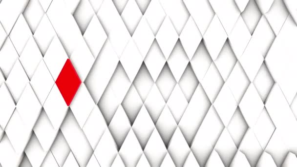 Soyut Poligonal Geometrik Yüzey Beyaz Poligonal Izgara Desen Hareketli Arka — Stok video