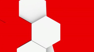 Bazı renkli unsurlar ile beyaz en az poligonal ızgara desen