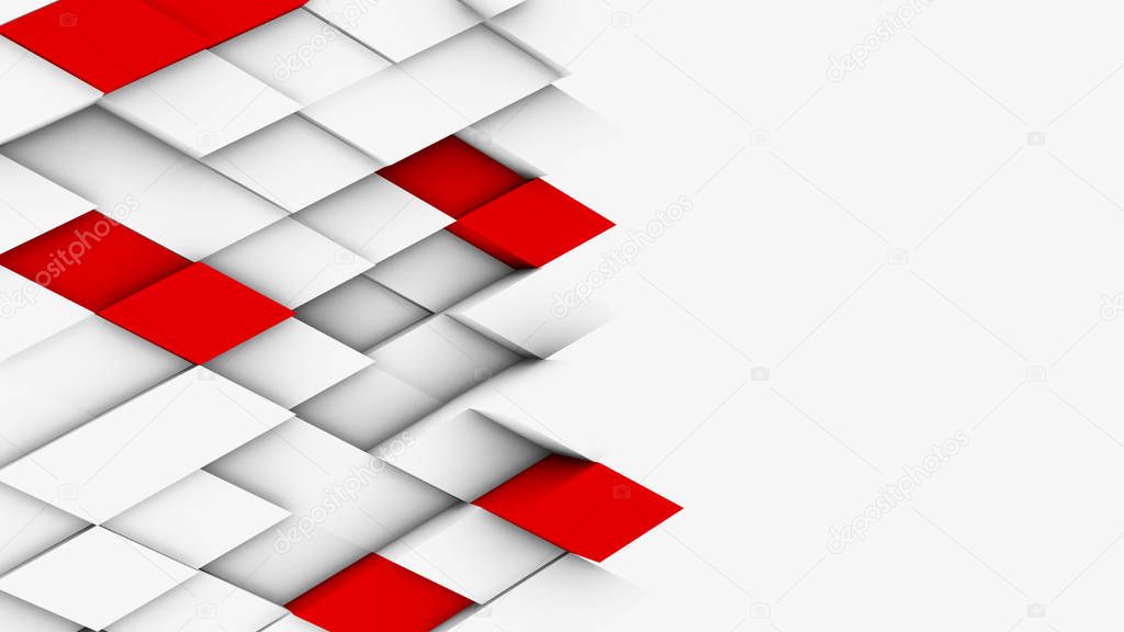 3d illustration, abstract geometric volumetric background for design and web