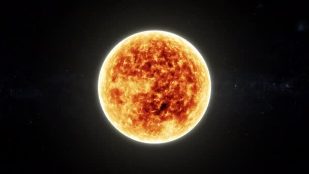 El Sol es la estrella en el centro del Sistema Solar — Vídeo de stock