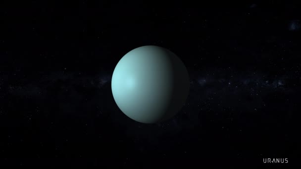 Güneşten gelen yedinci gezegen Uranüs. — Stok video