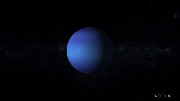 Нептун восьмая и самая дальняя известная планета от Солнца. — стоковое видео