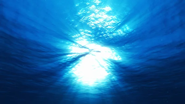 Ljus under vattnet — Stockfoto