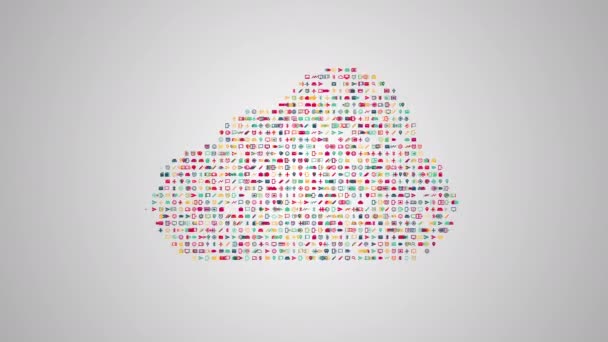 Animazione concetto di cloud computing — Video Stock